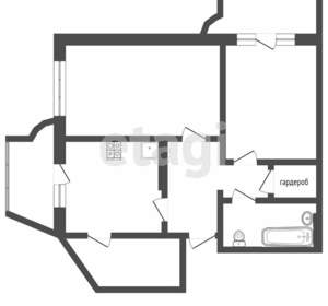 2-к квартира, вторичка, 72м2, 10/10 этаж