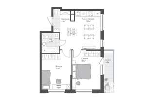 2-к квартира, вторичка, 51м2, 9/10 этаж