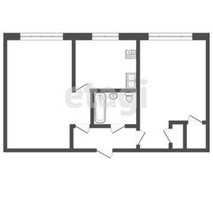 2-к квартира, вторичка, 43м2, 4/5 этаж