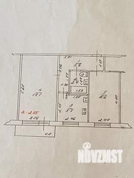 2-к квартира, вторичка, 43м2, 5/5 этаж