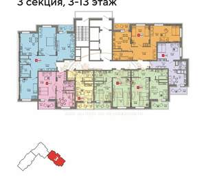 1-к квартира, сданный дом, 47м2, 12/22 этаж