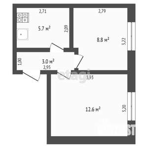 2-к квартира, вторичка, 40м2, 2/5 этаж