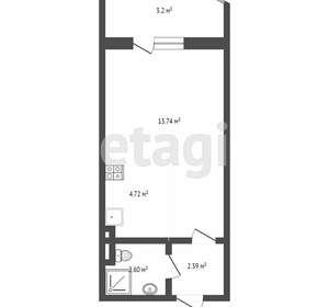 1-к квартира, вторичка, 23м2, 17/17 этаж