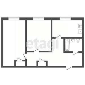 2-к квартира, вторичка, 55м2, 3/5 этаж