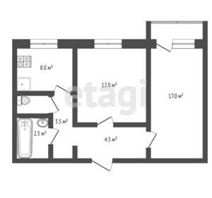 2-к квартира, вторичка, 54м2, 9/9 этаж