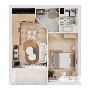 1-к квартира, вторичка, 43м2, 5/16 этаж