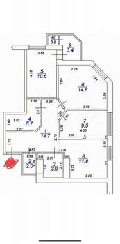 3-к квартира, вторичка, 73м2, 18/26 этаж
