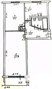 2-к квартира, вторичка, 40м2, 2/5 этаж