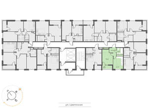 1-к квартира, вторичка, 35м2, 15/17 этаж