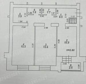 2-к квартира, вторичка, 62м2, 5/10 этаж