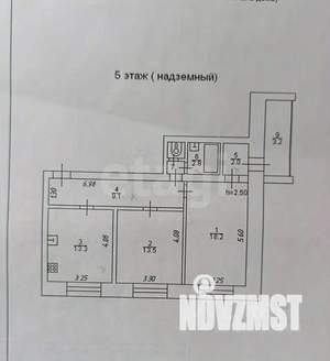 2-к квартира, вторичка, 62м2, 5/5 этаж