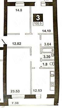 3-к квартира, вторичка, 101м2, 6/10 этаж