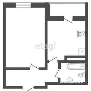 1-к квартира, вторичка, 42м2, 9/17 этаж