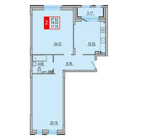 2-к квартира, вторичка, 78м2, 7/8 этаж