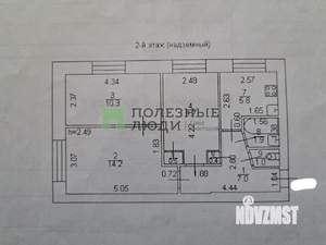 3-к квартира, вторичка, 51м2, 2/5 этаж