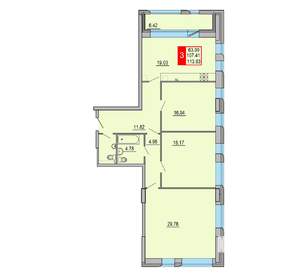 3-к квартира, вторичка, 114м2, 3/8 этаж
