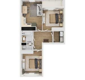 2-к квартира, вторичка, 63м2, 2/16 этаж