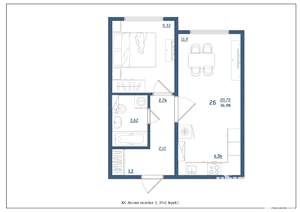 2-к квартира, сданный дом, 37м2, 5/15 этаж