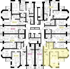 2-к квартира, вторичка, 73м2, 14/17 этаж