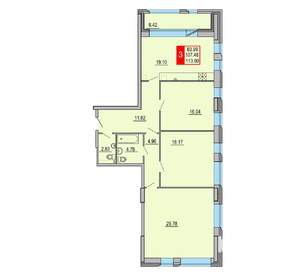 3-к квартира, вторичка, 114м2, 2/8 этаж