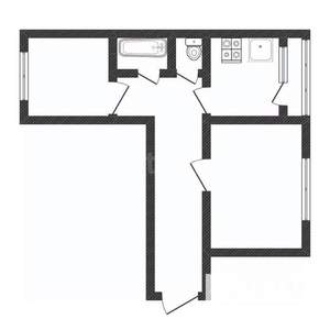 2-к квартира, вторичка, 51м2, 1/5 этаж