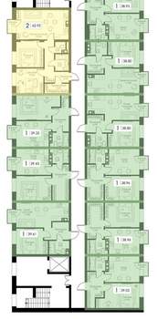 1-к квартира, вторичка, 39м2, 4/4 этаж