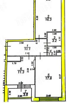 2-к квартира, вторичка, 60м2, 6/12 этаж
