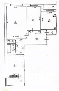 3-к квартира, вторичка, 73м2, 4/9 этаж