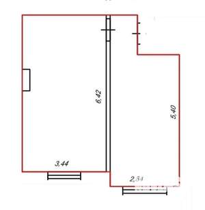1-к квартира, вторичка, 39м2, 1/4 этаж