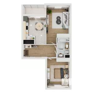 2-к квартира, вторичка, 65м2, 1/12 этаж