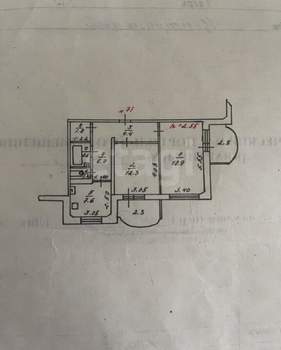 2-к квартира, вторичка, 56м2, 12/12 этаж
