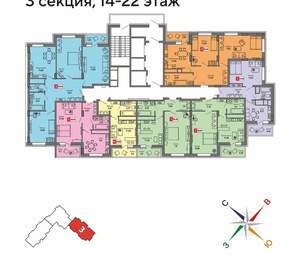 3-к квартира, сданный дом, 90м2, 17/24 этаж