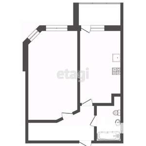 1-к квартира, вторичка, 43м2, 2/11 этаж