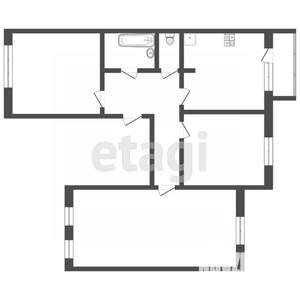 3-к квартира, вторичка, 74м2, 11/17 этаж