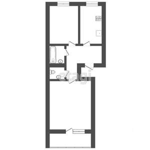 2-к квартира, вторичка, 52м2, 6/6 этаж