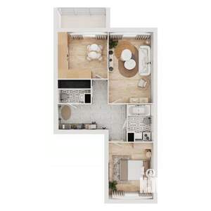 2-к квартира, вторичка, 60м2, 6/16 этаж