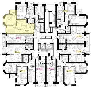 1-к квартира, вторичка, 50м2, 13/17 этаж