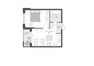 1-к квартира, вторичка, 34м2, 6/10 этаж