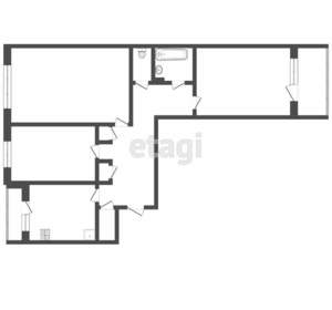 3-к квартира, вторичка, 66м2, 9/9 этаж