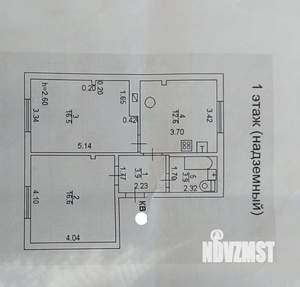 1-к квартира, вторичка, 53м2, 1/2 этаж