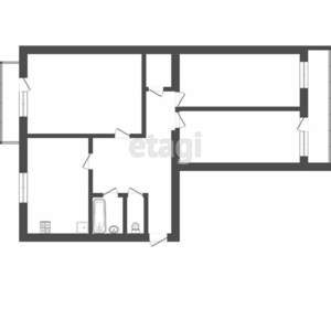 3-к квартира, вторичка, 65м2, 14/16 этаж