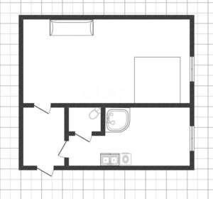 1-к квартира, вторичка, 31м2, 1/1 этаж