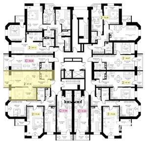 1-к квартира, вторичка, 47м2, 12/17 этаж