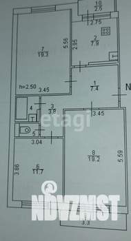 3-к квартира, вторичка, 79м2, 1/5 этаж