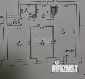 2-к квартира, вторичка, 57м2, 10/10 этаж