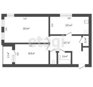2-к квартира, вторичка, 54м2, 5/5 этаж