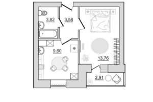 1-к квартира, вторичка, 34м2, 7/7 этаж