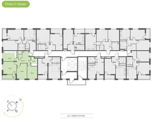 3-к квартира, вторичка, 71м2, 2/18 этаж