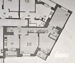 3-к квартира, вторичка, 75м2, 8/16 этаж