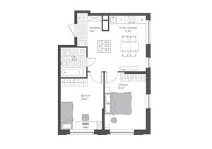 2-к квартира, вторичка, 50м2, 2/10 этаж